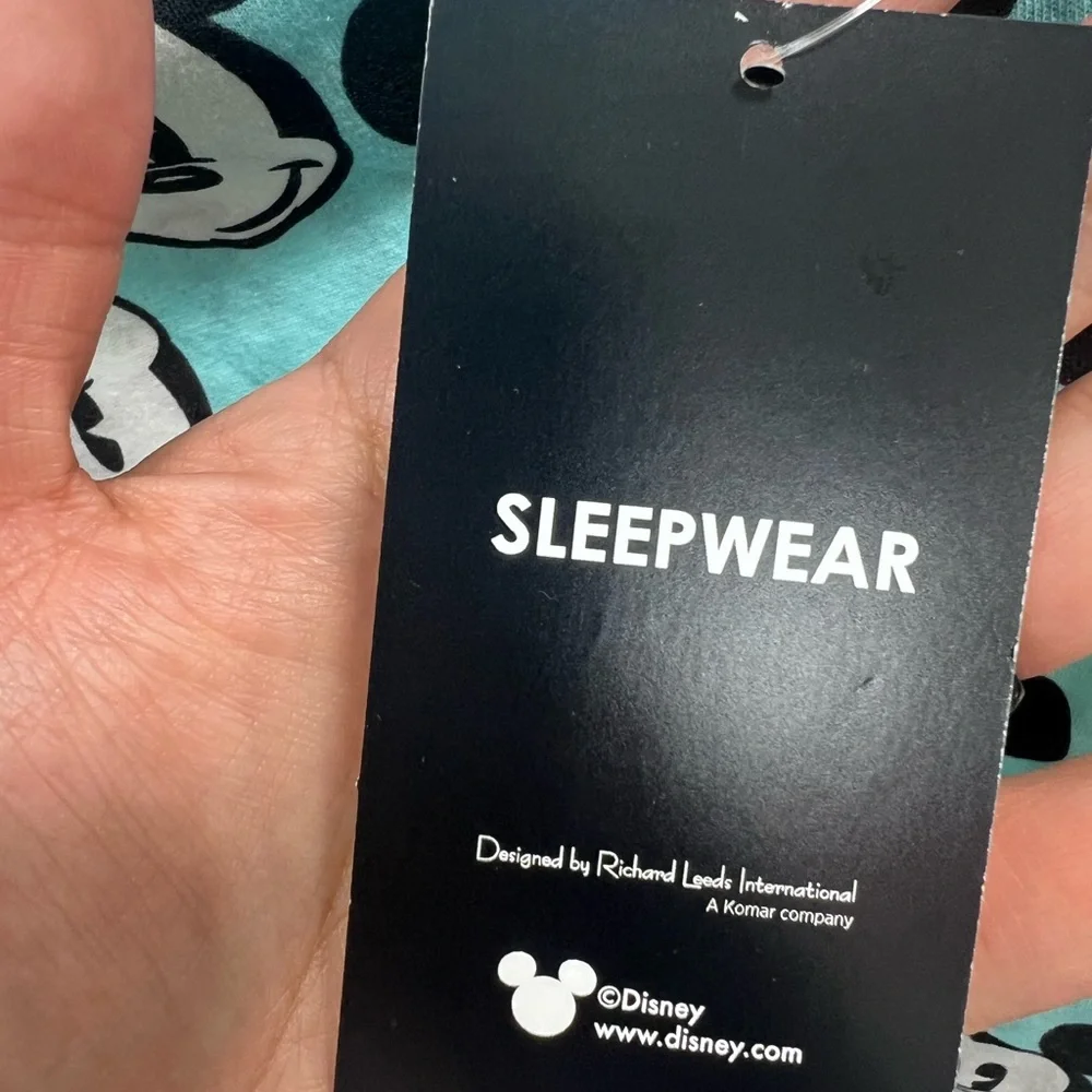 Disney Aqua and Black Mickey Mouse Print Top - Picture 4 of 5